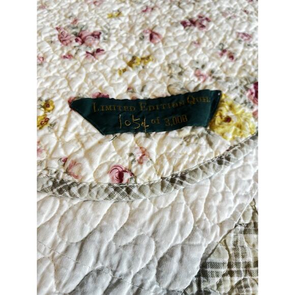 VTG LIMITED EDITION FULL QUILT LEGACY HAND CRAFTED - ROMANTIC FLORAL - Picture 6 of 9